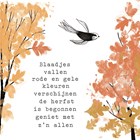 herfst kaart met mooi gedicht over de herfst